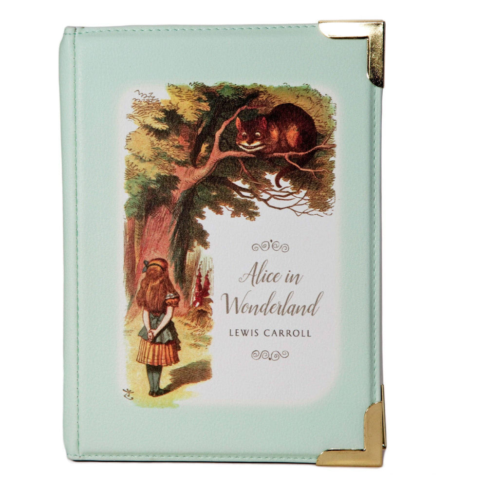 Book cover with illustration of Alice in Wonderland featuring a red squirrel.