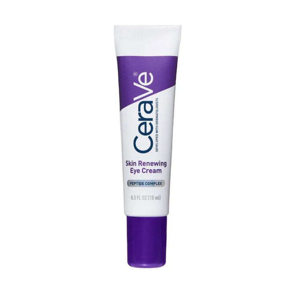 CeraVe Skin Renewing Eye Cream tube on a white background