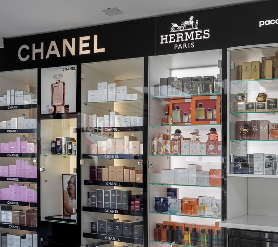 Chanel perfume counter at Town Centre Pharmacy