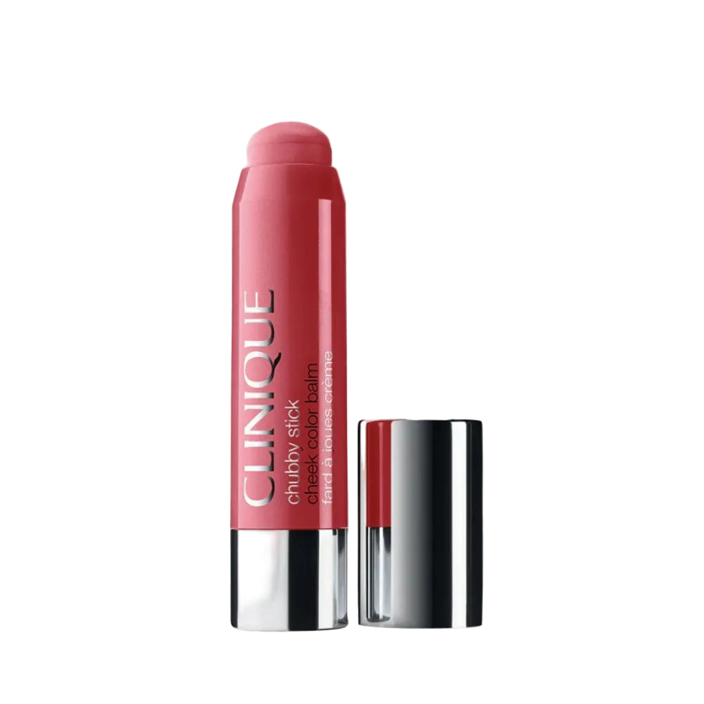 Clinique chubby stick lip balm on a light gray background