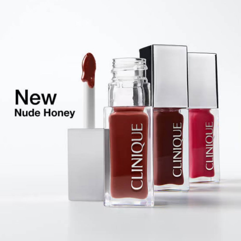 Clinique lip gloss with packaging on a white background