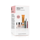 Clinique skincare product set packaging on a white background