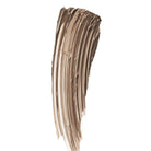 Swatch of soft brown color on a light gray background