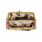 Small clutch bag with a colorful pattern on a white background