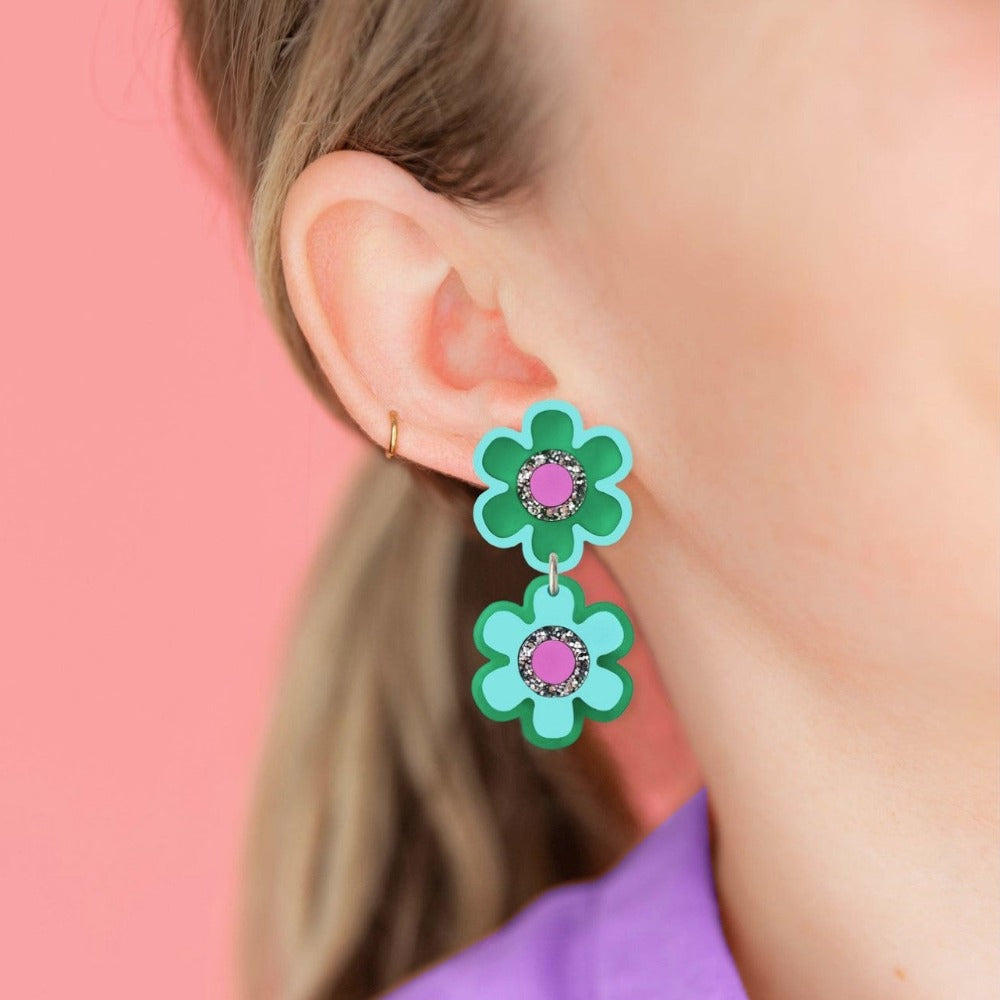 Natalie Lea Owen - Double Flower Earrings