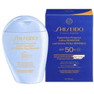 Shiseido Expert Sun Protector Lotion Sensitive SPF 50+ with packaging on a white background