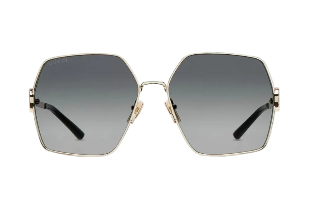 gg2163s Gucci Sunglasses gold frame grey lens