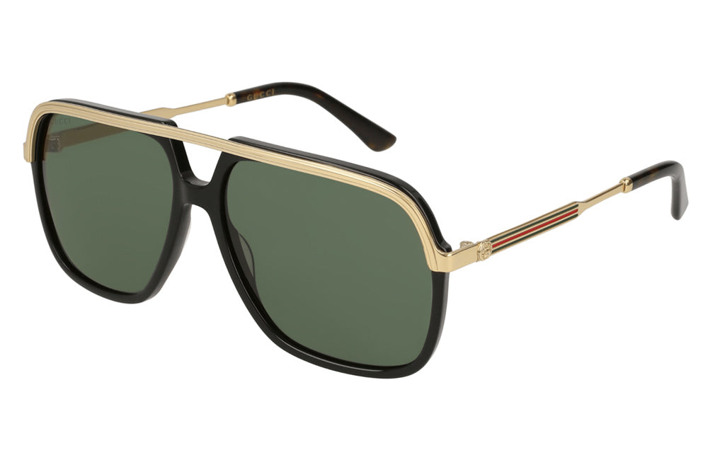 Gucci black and gold mens sunglasses