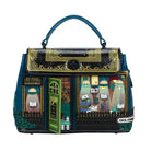 Decorative handbag with artistic design on a white background