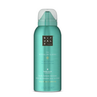 A teal green aerosol can of Rituals 'The Ritual of Karma' body lotion mousse on a clean white background.