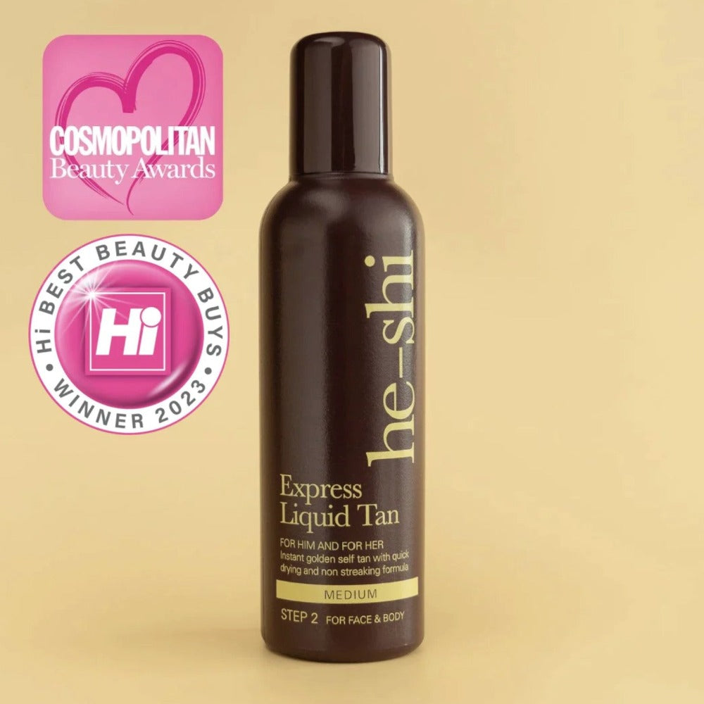 He-Shi Express Liquid Tan For Face & Body Medium 150ml