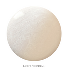 A circular color swatch labeled 'FAIR' at the bottom, showing a very light warm off-white to pale beige tone with subtle marbling on a white background.