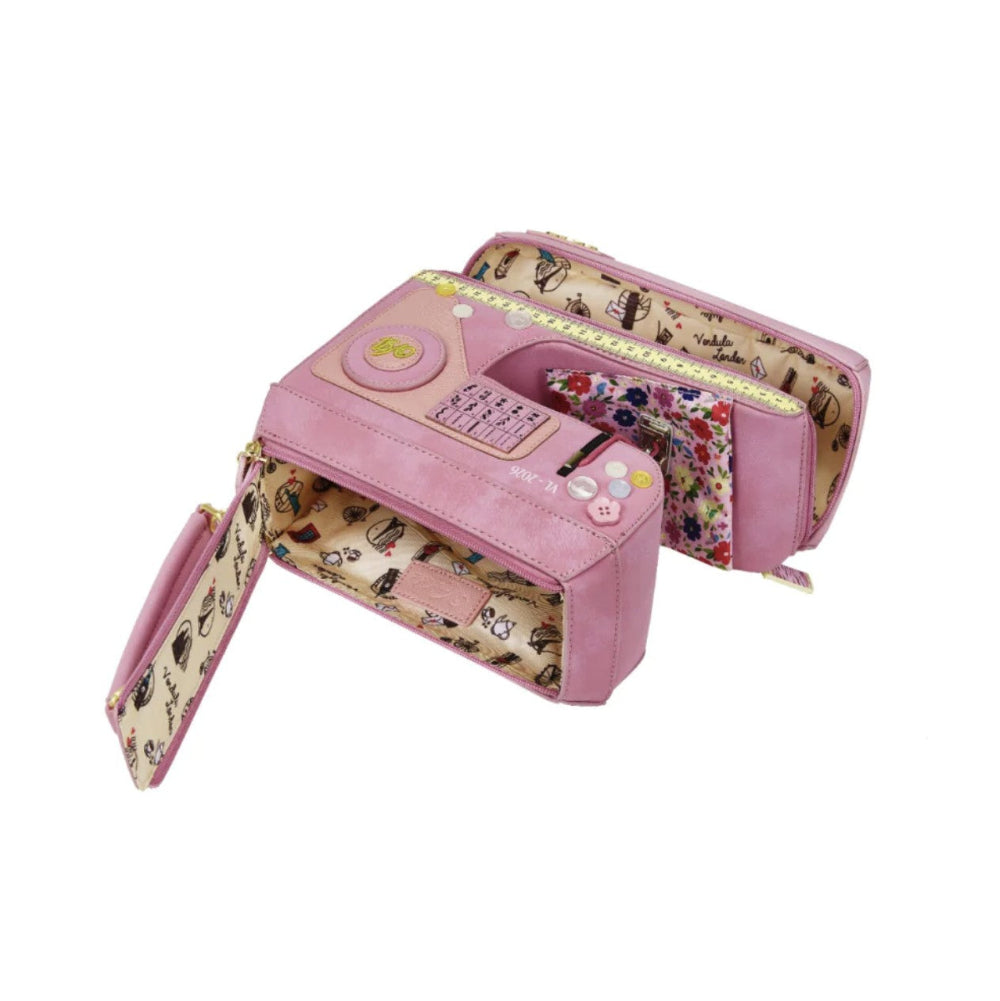 Pink sewing machine-shaped bag