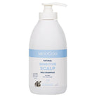 A white pump bottle of MooGoo Natural Sensitive Scalp Milk Shampoo 1000ml