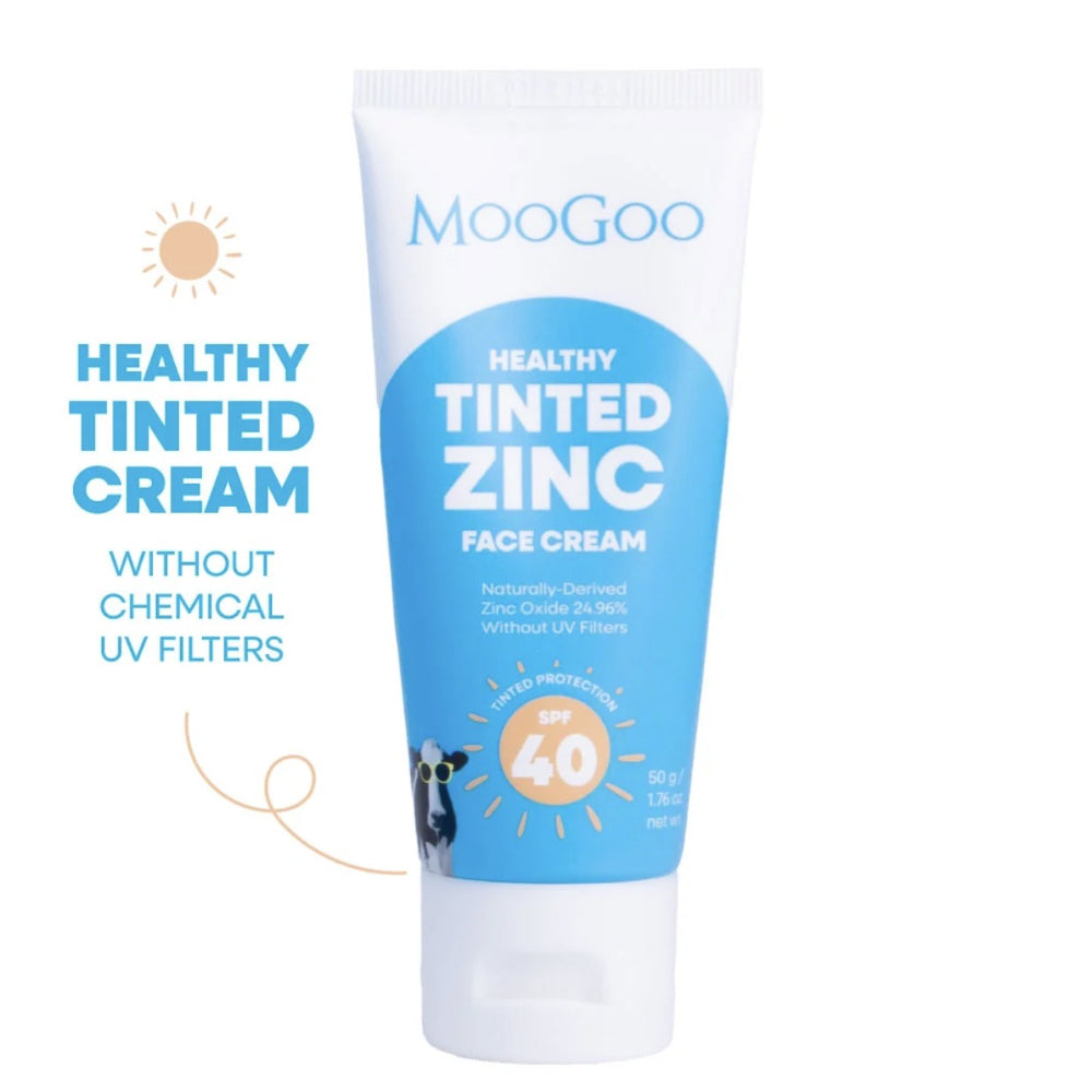 MooGoo Healthy Tinted Zinc Face Cream SPF50