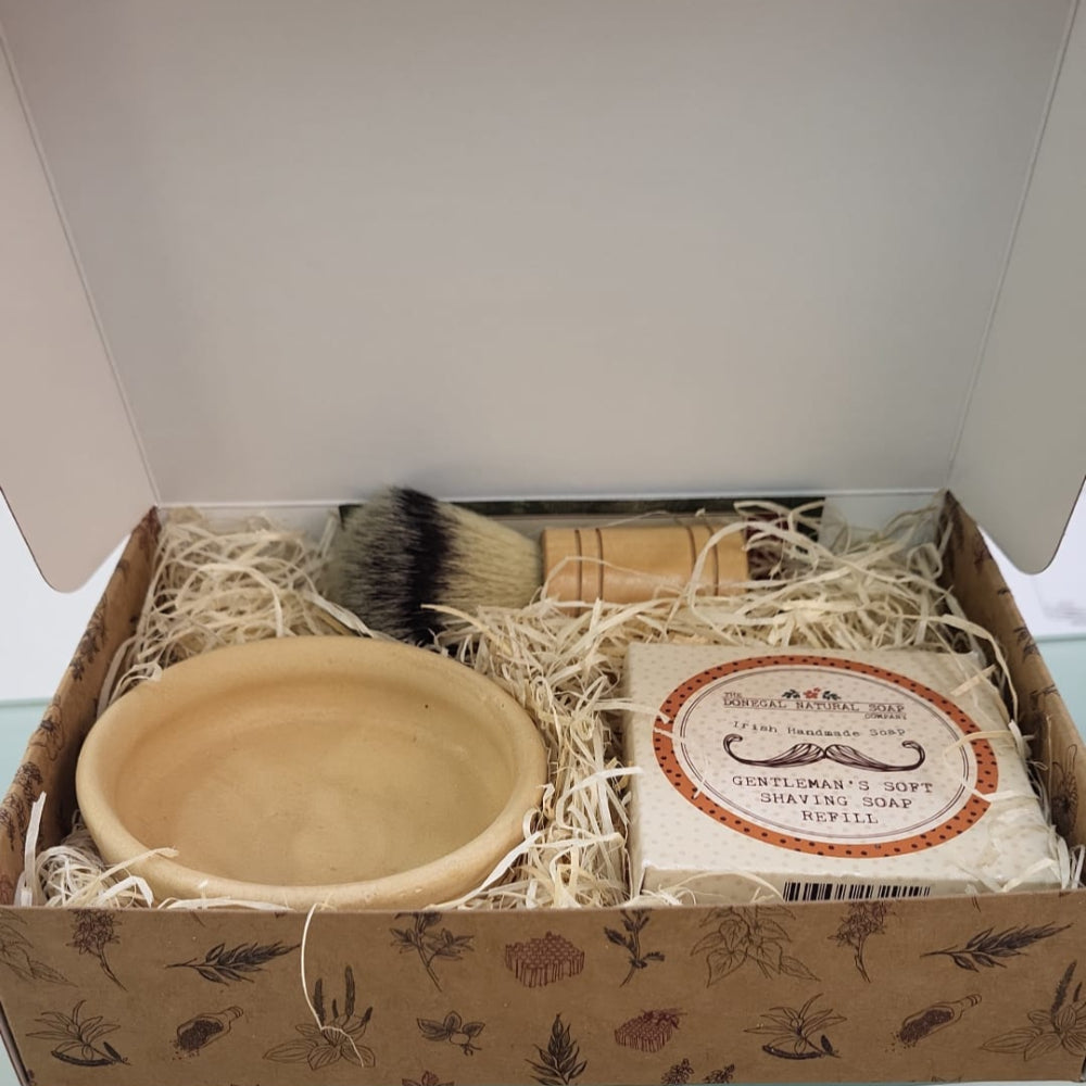 Donegal Natural Soap - Moville Pottery Shaving Set