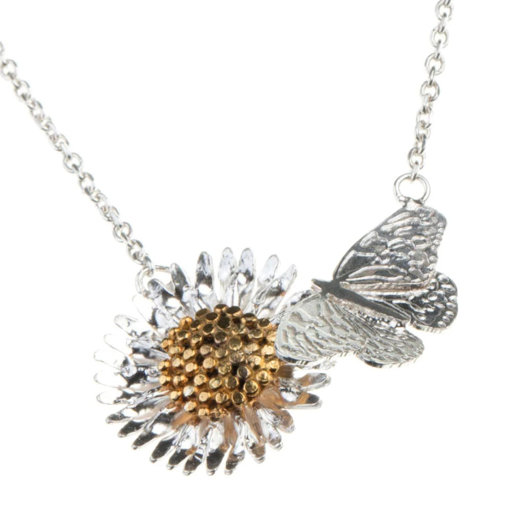Amanda Coleman Handmade Butterfly and Daisy Necklace