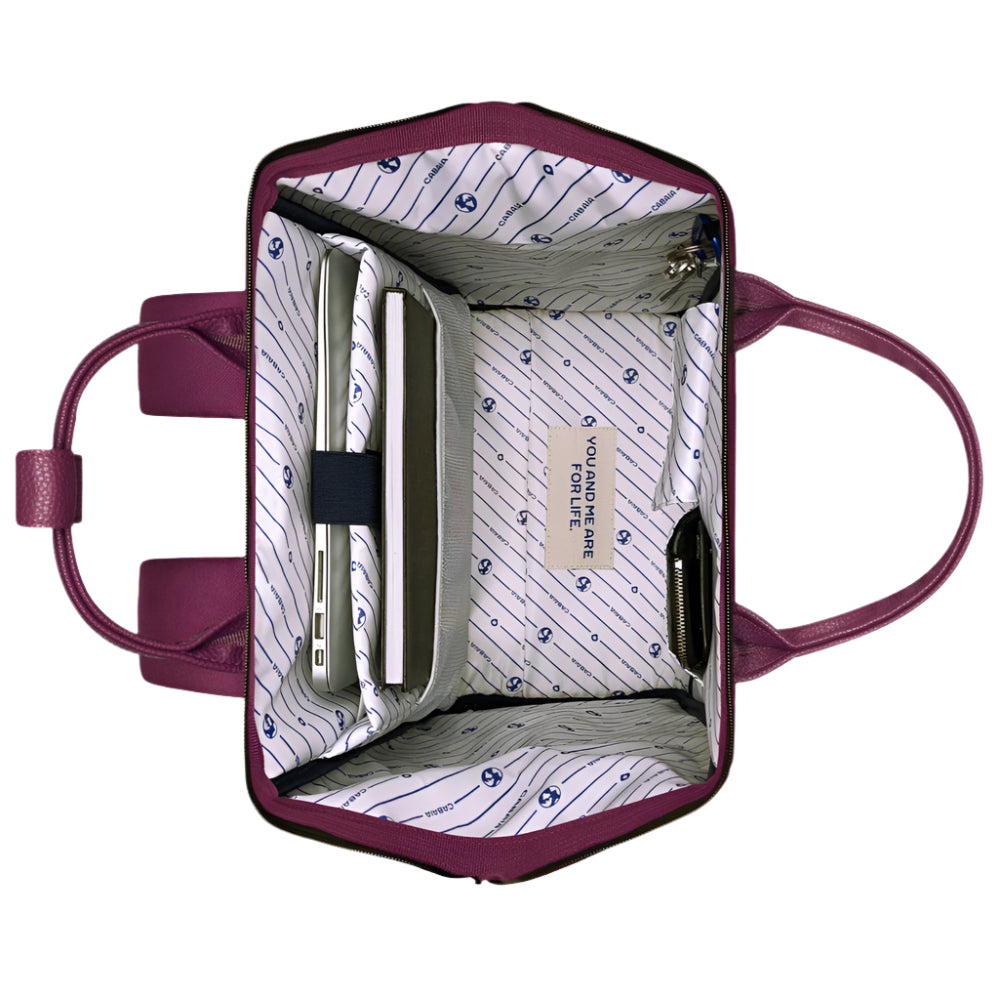 Cabaia Adventurer Oxford Recycled Large Backpacks Nice purple bag inside 