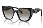 Black sunglasses with gradient lenses on a white background