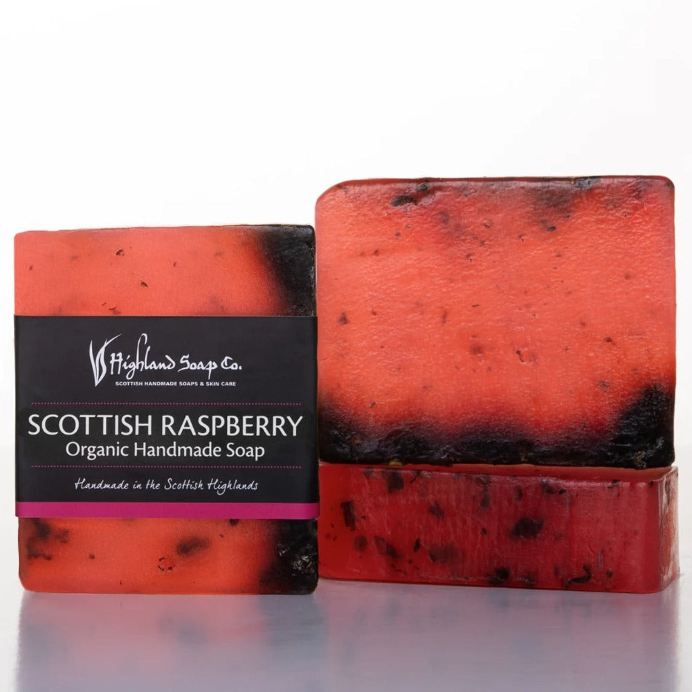 Highland Soap Company Organic Glycerine Soaps 150g scottish raspberry