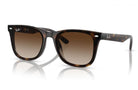 Brown sunglasses with gradient lenses on a white background