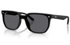 Black sunglasses with Ray-Ban logo on a white background