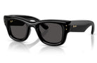 Black Ray-Ban sunglasses on a white background