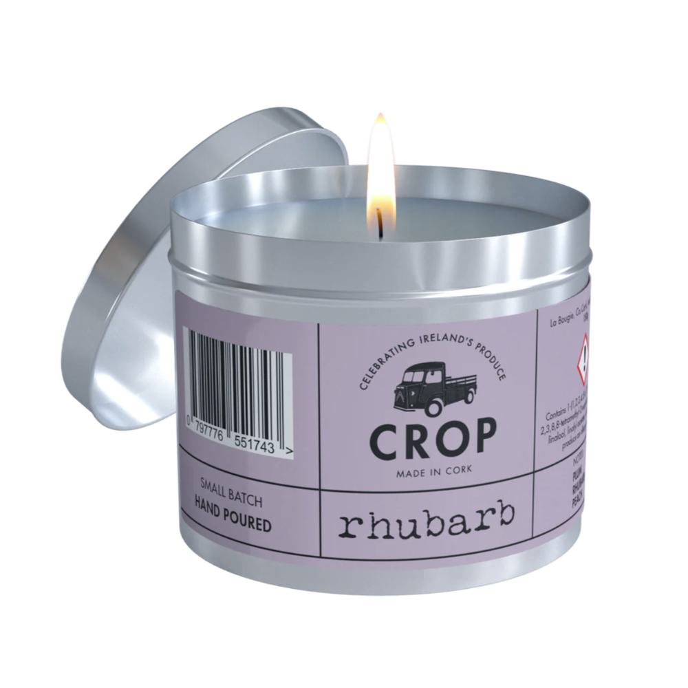 Crop Soy Wax Candle - Rhubarb (Plum, Rhubarb & Peach) 150g