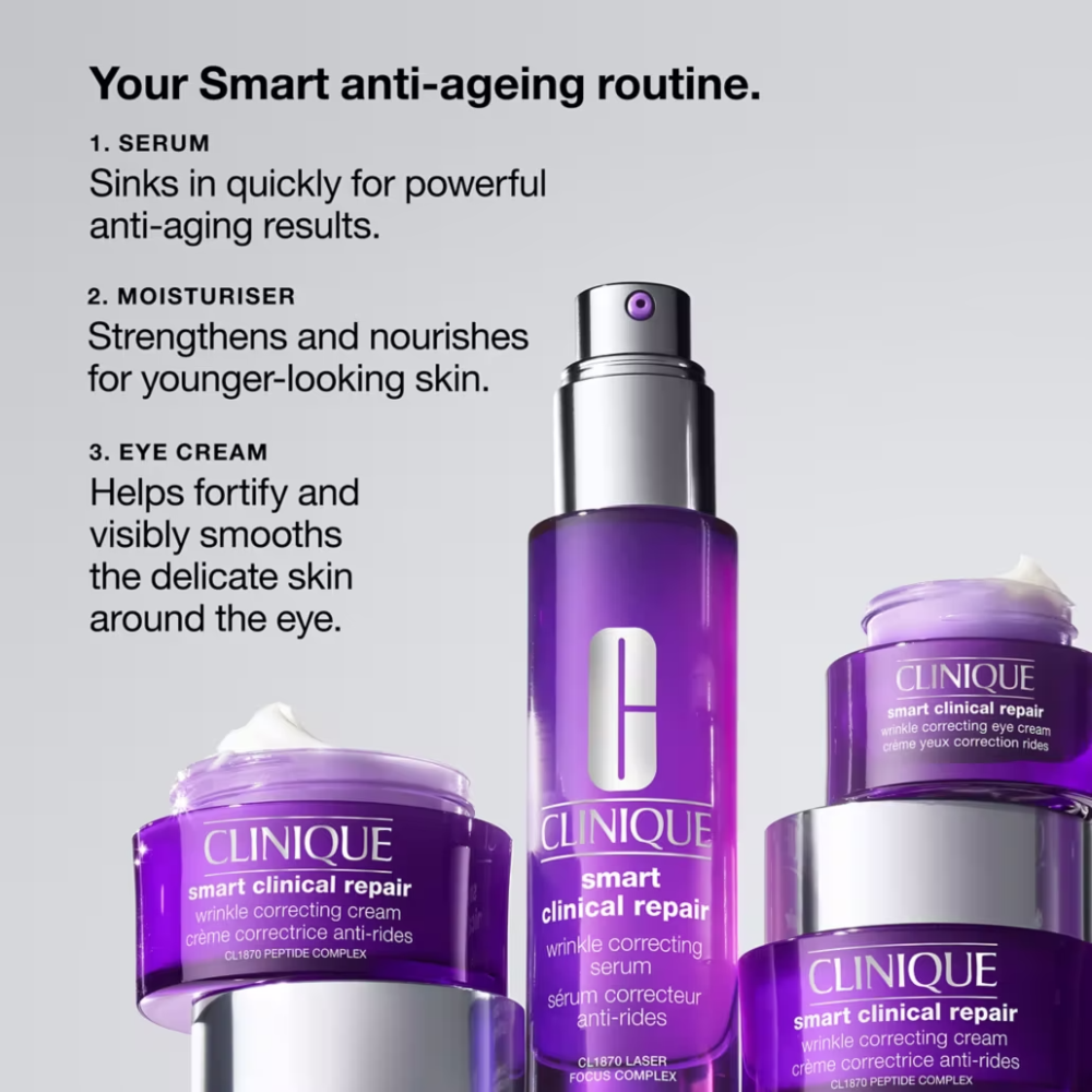 Clinique Smart Clinical Repair Wrinkle Cream full range and routine