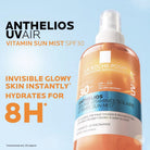 Anthelios UV Air Vitamin Sun Mist SPF30 bottle on a light blue background
