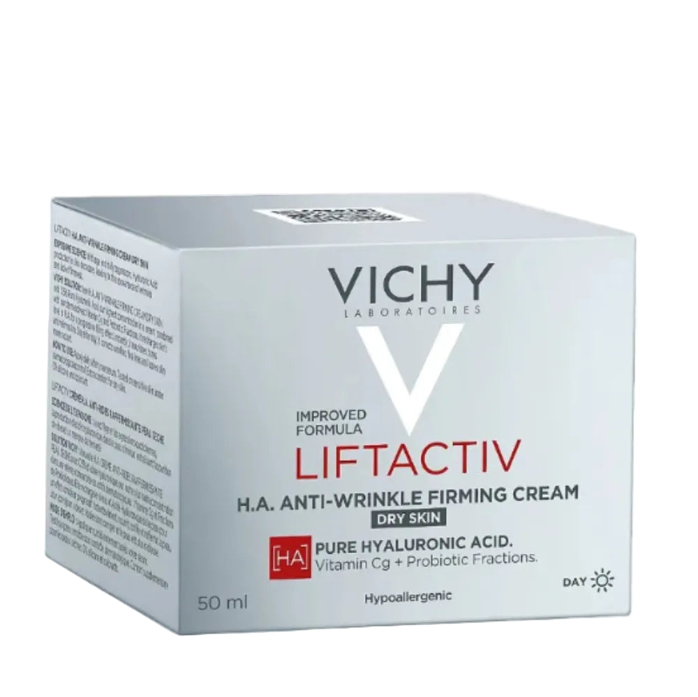 Vichy LiftActiv anti-wrinkle firming cream packaging on a white background