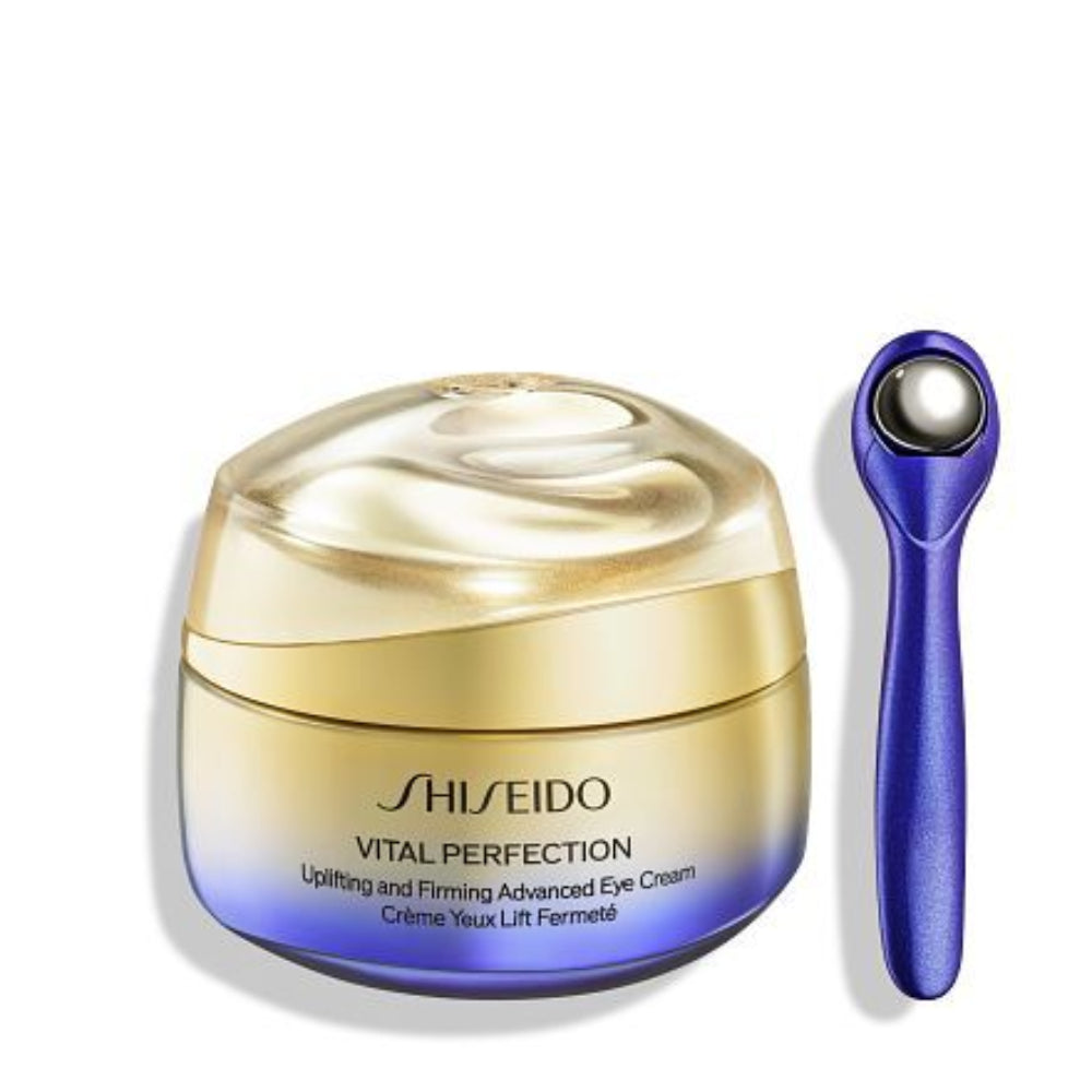 Shiseido skincare product set on a white background