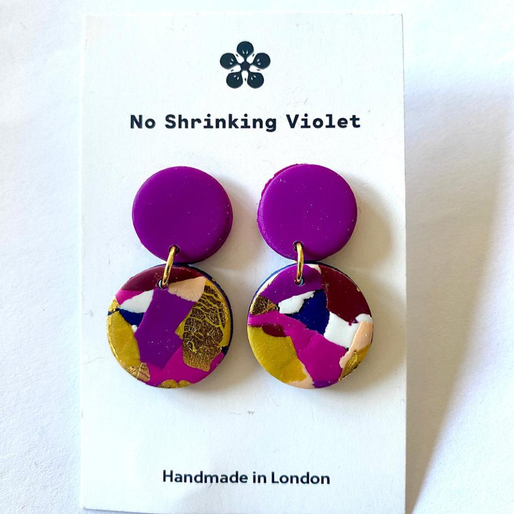 No Shrinking Violet - Winter Sunrise Mini Violet Earring