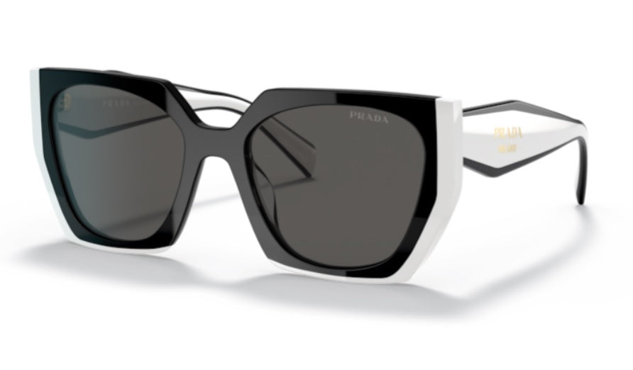 Prada black and white geometric sunglasses