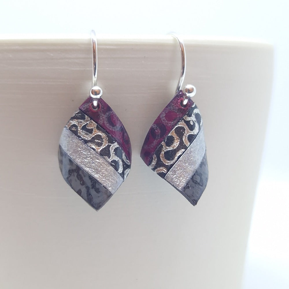 Fabric Earrings With Mirror