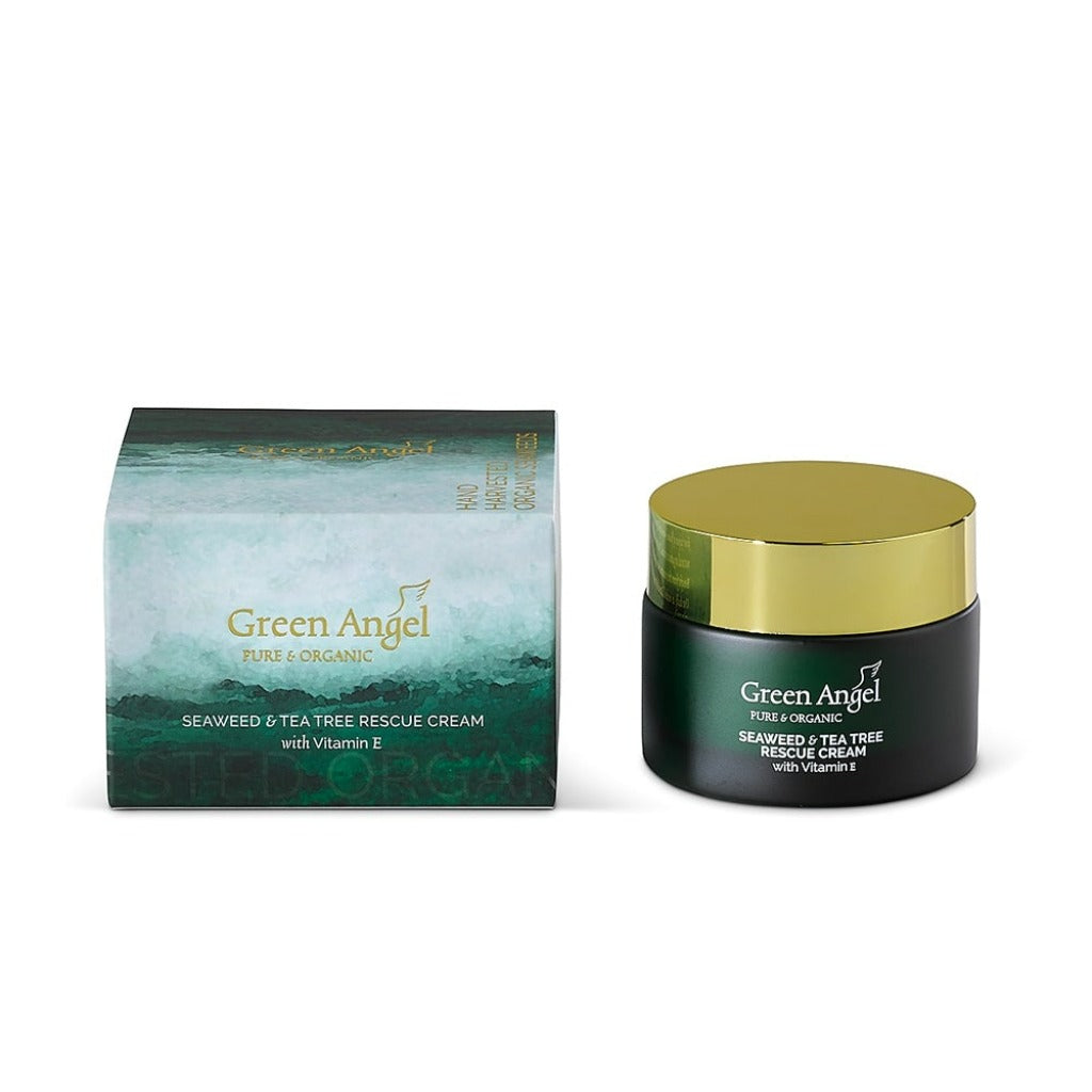 green angel seaweed and tea tree rescue cream with vitamin e irish product irish gift idea