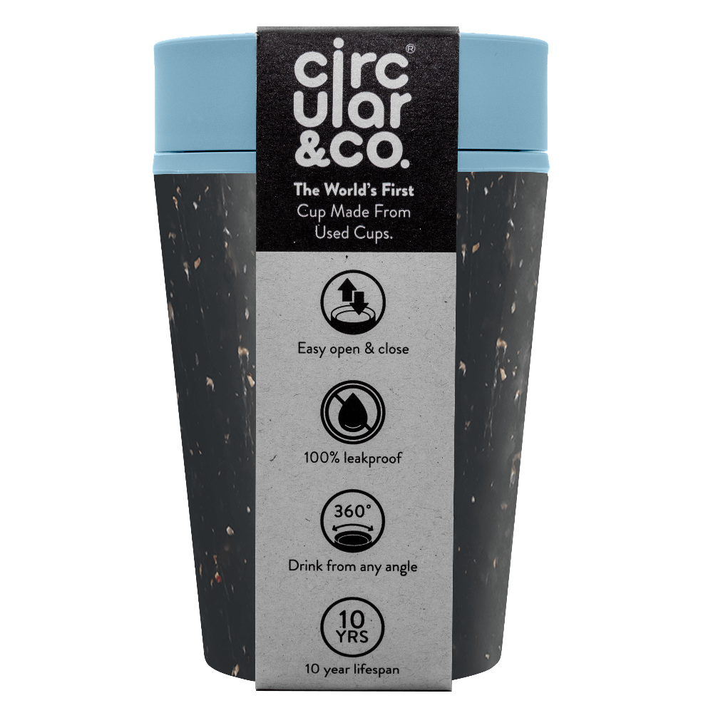 Circular & Co. - Reusable Cups 8oz Made From Cups black & blue