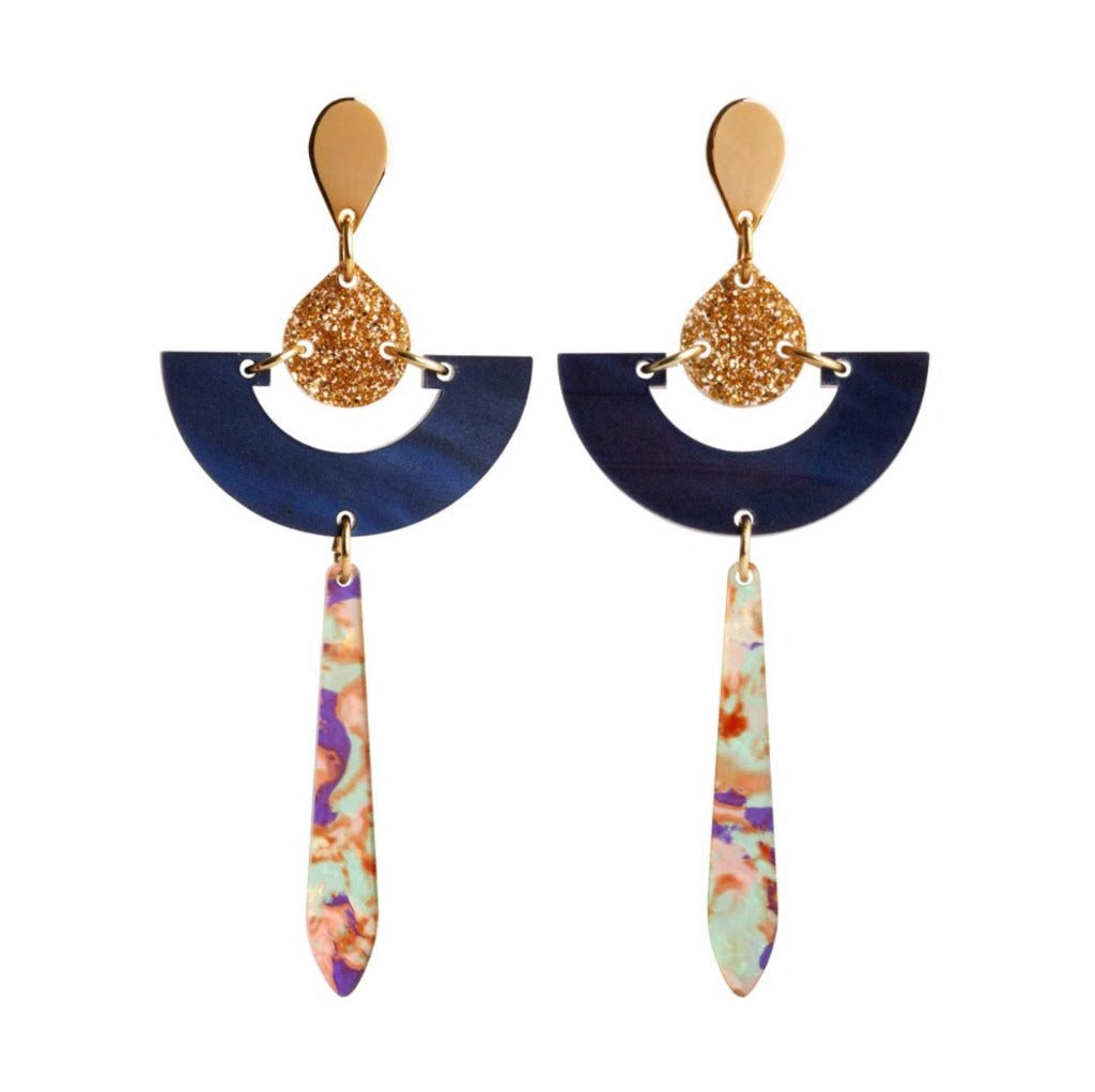 Toolally Daphne Blue Earrings Jewellery Toolally daphnes style earrings