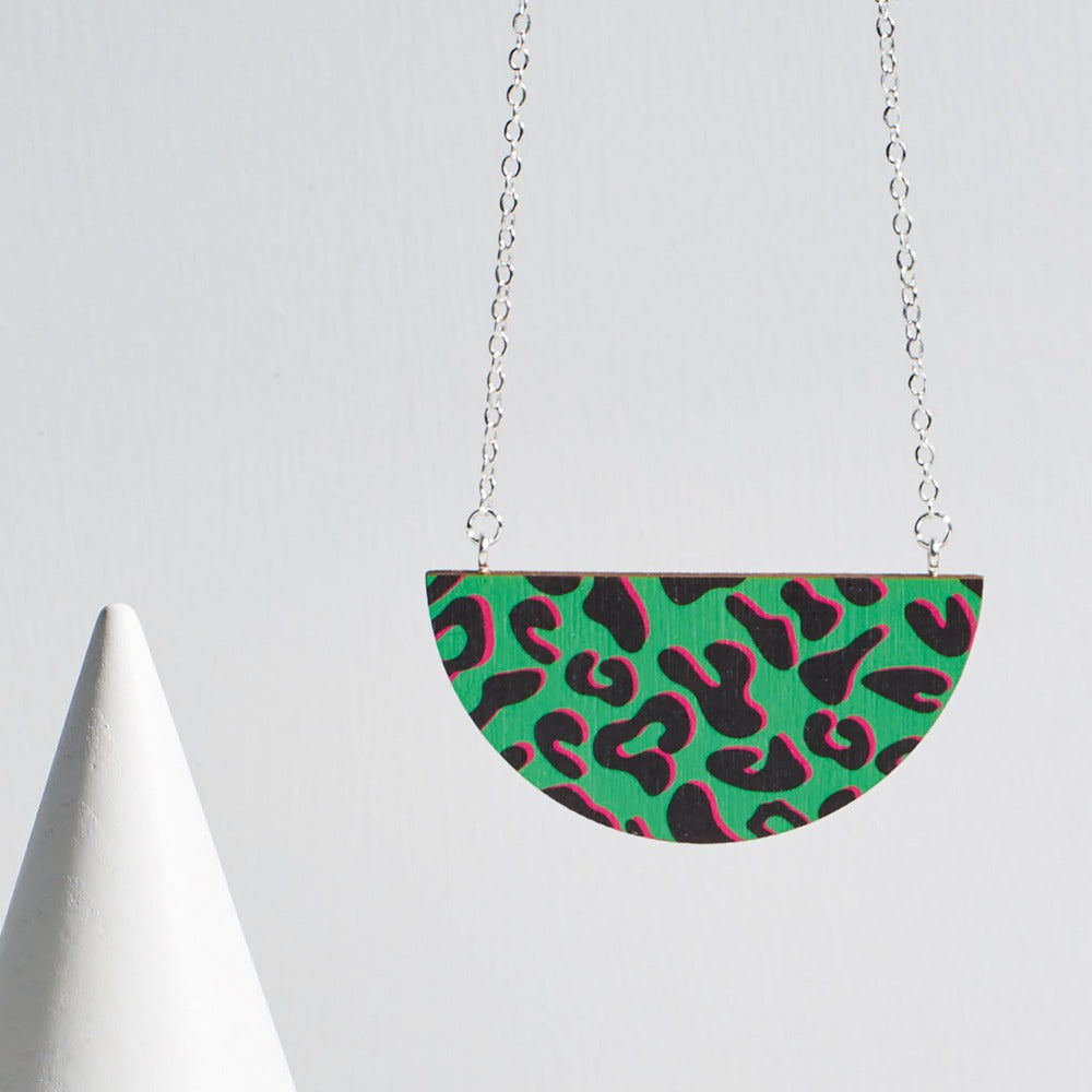 Ishbel Watson - Donna Necklaces green cheetah print necklace
