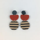Nadege Honey Jewellery Earrings Sand/black, red, grey