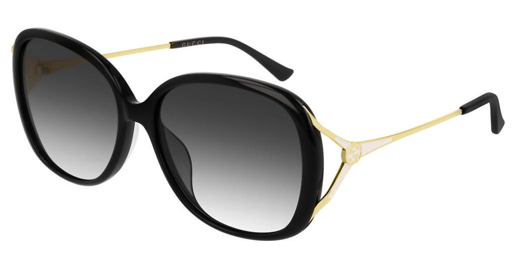 Gucci ladies sunglasses in black and gold