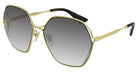 Gucci ladies sunglasses with logo on the lens