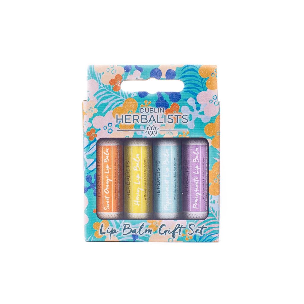 Dublist Herbalists Lip Balm Gift Set 4 lip balms Sweet Orange, Honey, Peppermint, Pomegranate