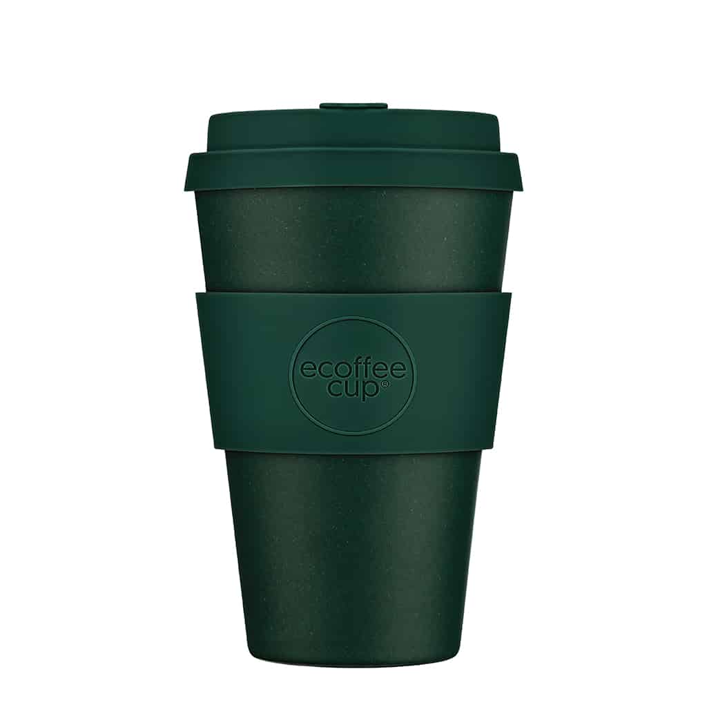 ECoffee Cup Reusable Cup 14oz 400ml Dark GreenECoffee Cups 14oz 400ml PLA Plastic free reusable cups