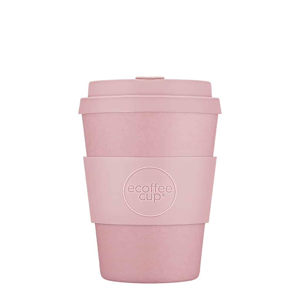 ECoffee cup 12oz 350ml reusable pink 