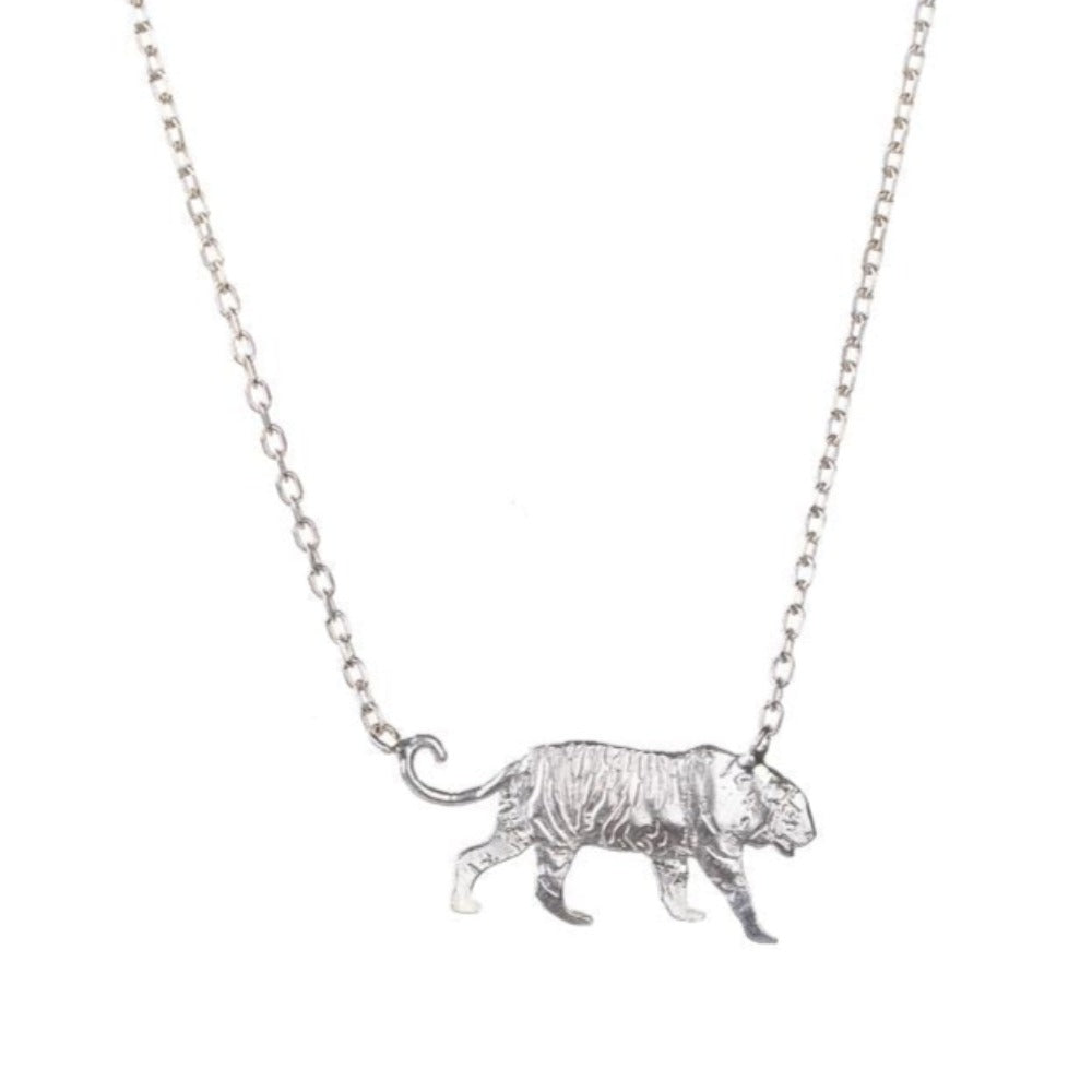 Amanda Coleman Silver Tiger Pendant Necklace Jewelry Gift
