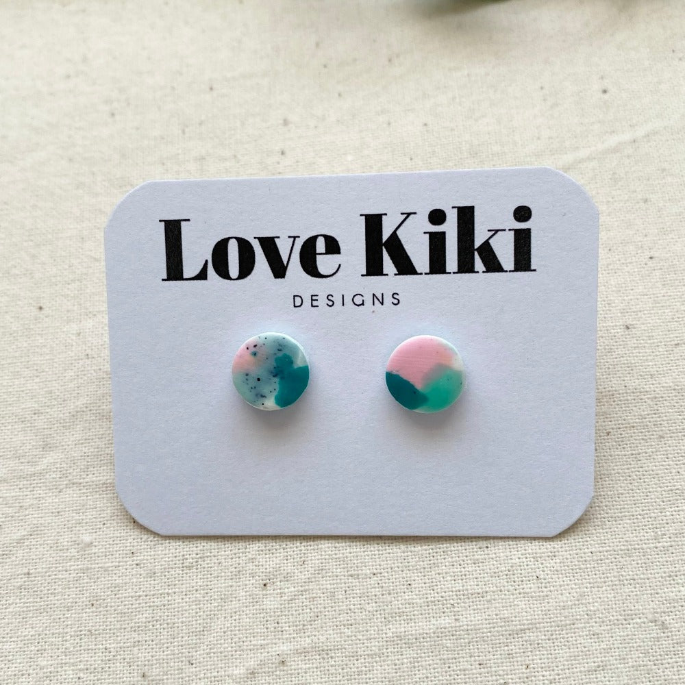 Love Kiki Designs - Stud in a Jar baby pink, sea blue, and teal 