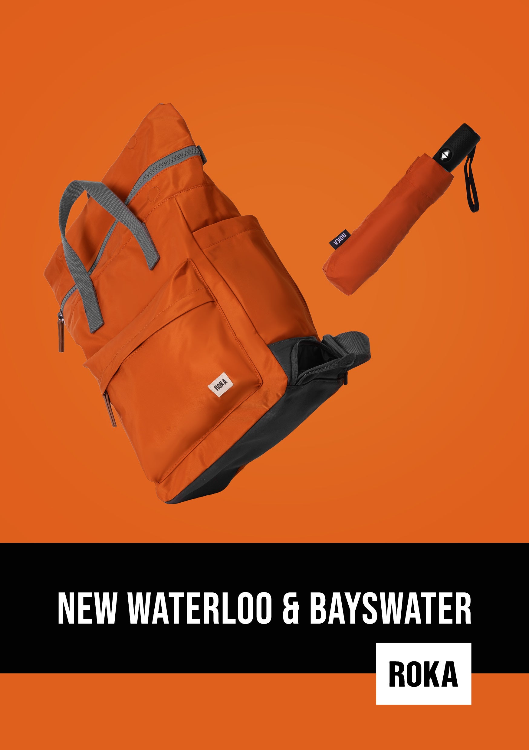Roka Bayswater B Recycled Nylon Medium Backpack with matching Umbrella Town Centre Pharmacy