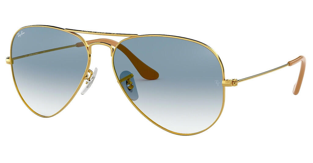 Rayban gold  Aviators with blue lens