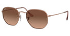 Hexagaonal Rayban sunglasses in copper